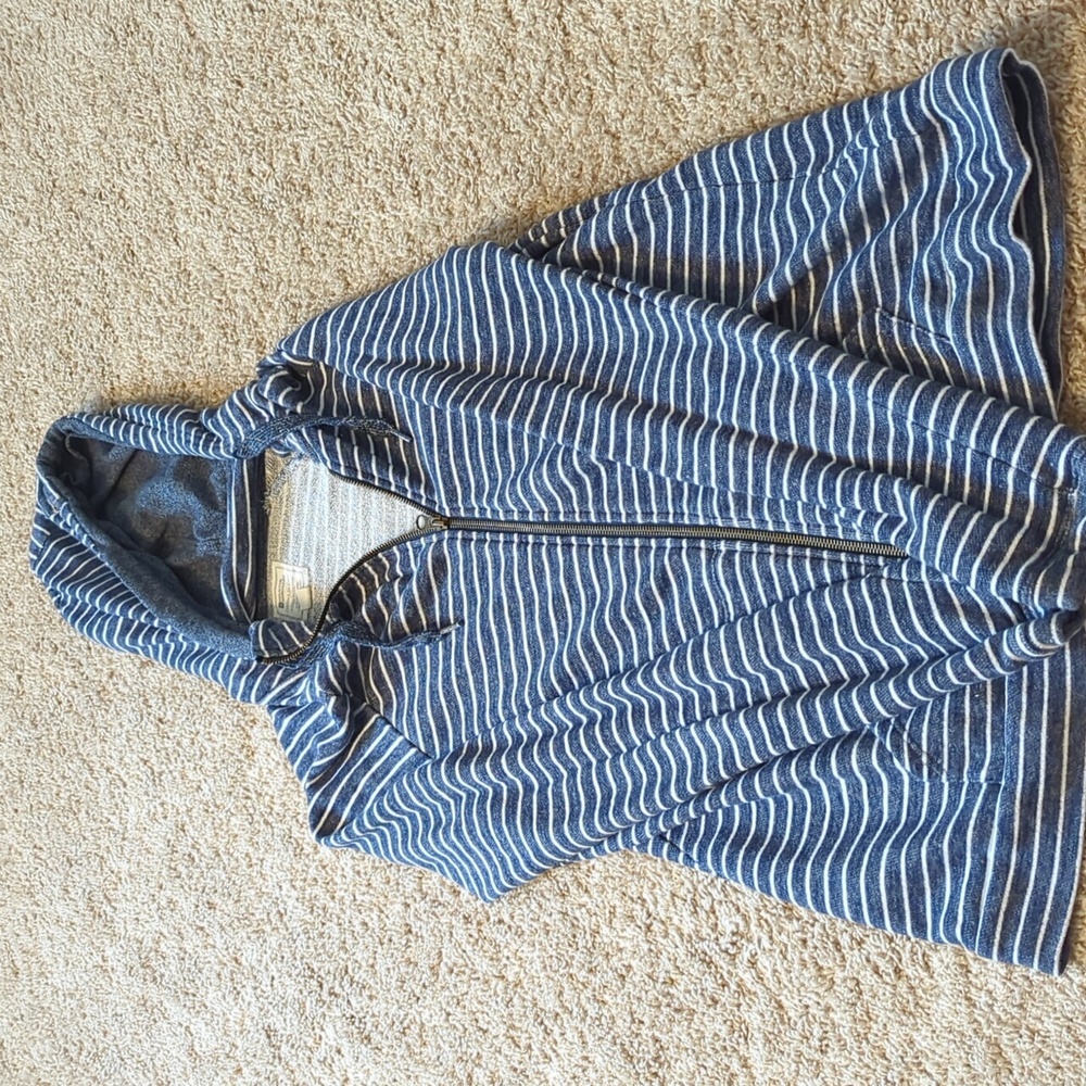 Striped Zipper Hoodie
